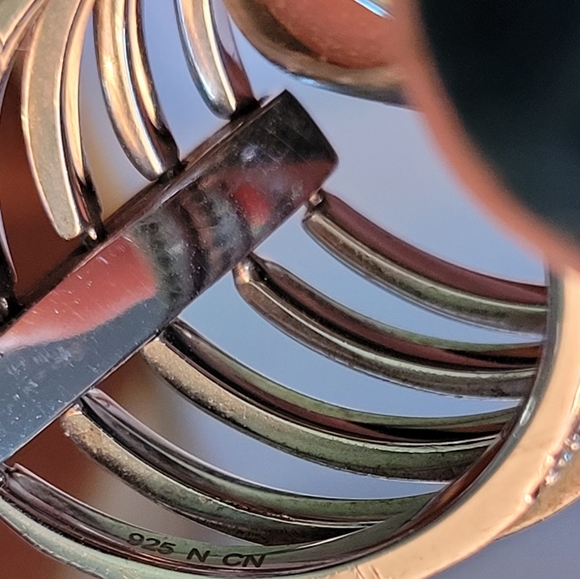 5 band Sterling silver ring - Picture 8 of 9